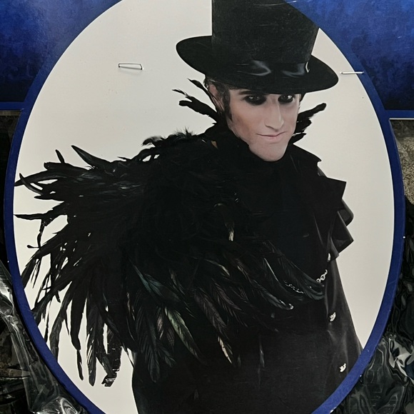 Black Feathered Costume Feather shoulder wing - Picture 2 of 3